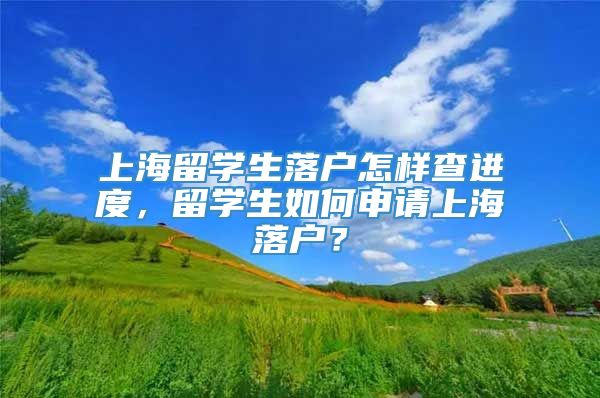 上海留学生落户怎样查进度，留学生如何申请上海落户？