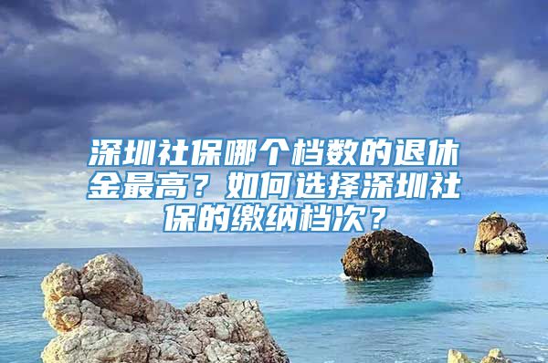 深圳社保哪个档数的退休金最高？如何选择深圳社保的缴纳档次？