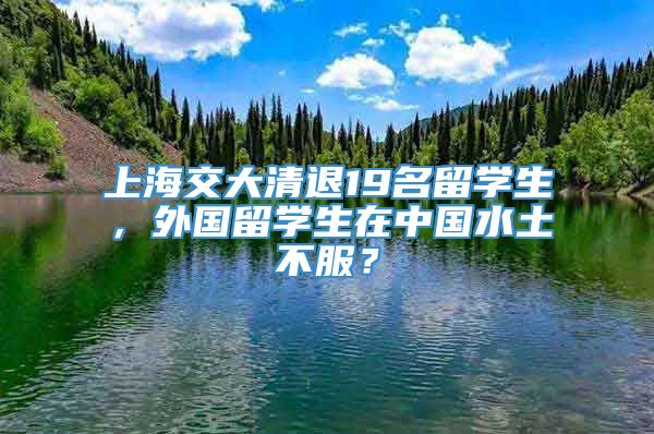上海交大清退19名留学生，外国留学生在中国水土不服？