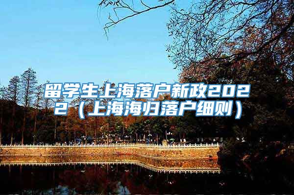 留学生上海落户新政2022（上海海归落户细则）