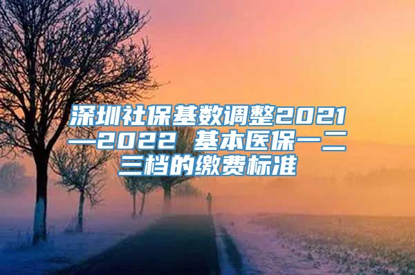 深圳社保基数调整2021—2022 基本医保一二三档的缴费标准