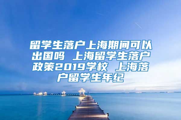 留学生落户上海期间可以出国吗 上海留学生落户政策2019学校 上海落户留学生年纪