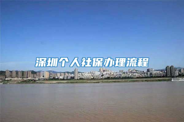 深圳个人社保办理流程