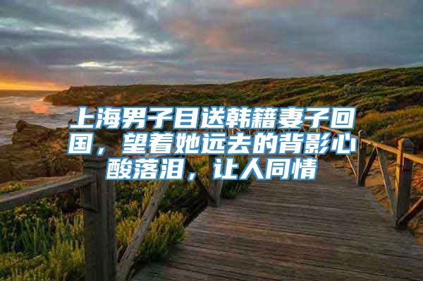 上海男子目送韩籍妻子回国，望着她远去的背影心酸落泪，让人同情