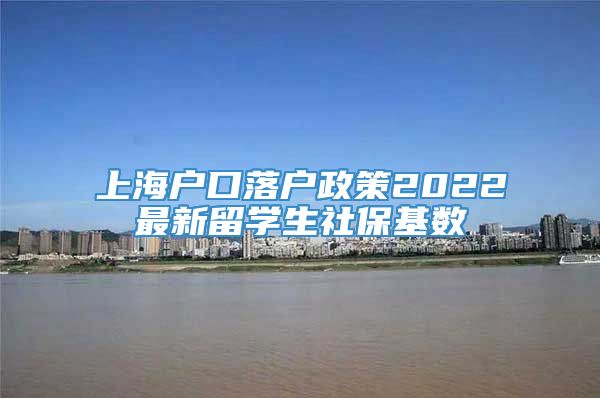 上海户口落户政策2022最新留学生社保基数