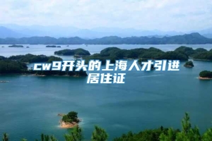 cw9开头的上海人才引进居住证