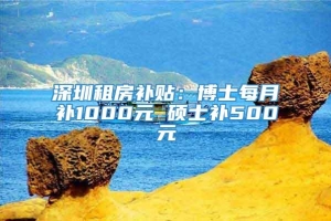 深圳租房补贴：博士每月补1000元 硕士补500元
