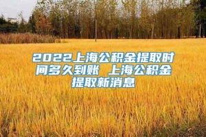 2022上海公积金提取时间多久到账 上海公积金提取新消息