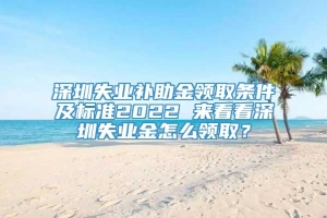 深圳失业补助金领取条件及标准2022 来看看深圳失业金怎么领取？