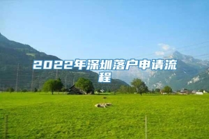 2022年深圳落户申请流程