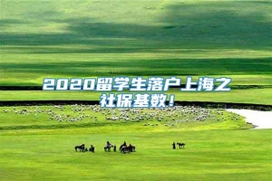 2020留学生落户上海之社保基数！