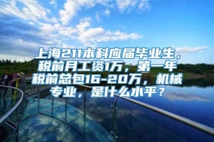 上海211本科应届毕业生，税前月工资1万，第一年税前总包16-20万，机械专业，是什么水平？