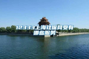 12333上海社保网受有哪些服务