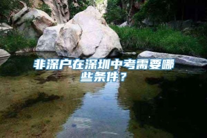 非深户在深圳中考需要哪些条件？