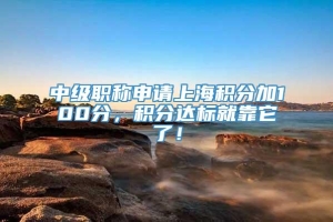 中级职称申请上海积分加100分，积分达标就靠它了！