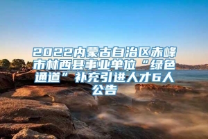 2022内蒙古自治区赤峰市林西县事业单位“绿色通道”补充引进人才6人公告
