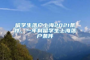 留学生落户上海2021条件，一年制留学生上海落户条件