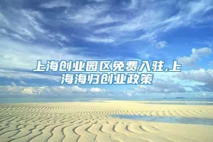 上海创业园区免费入驻,上海海归创业政策