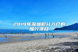 2019年深圳积分入户的加分项目