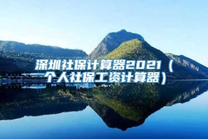 深圳社保计算器2021（个人社保工资计算器）