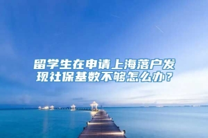 留学生在申请上海落户发现社保基数不够怎么办？