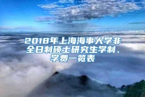 2018年上海海事大学非全日制硕士研究生学制、学费一览表