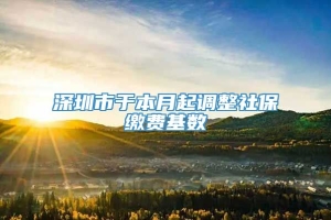 深圳市于本月起调整社保缴费基数