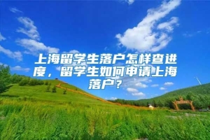上海留学生落户怎样查进度，留学生如何申请上海落户？
