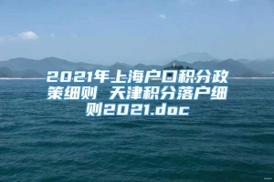 2021年上海户口积分政策细则 天津积分落户细则2021.doc