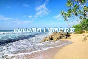 2022海归上海落户政策