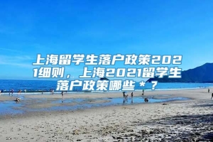 上海留学生落户政策2021细则，上海2021留学生落户政策哪些＊？