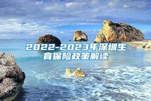 2022-2023年深圳生育保险政策解读