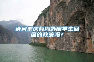请问重庆有海外留学生回国的政策吗？