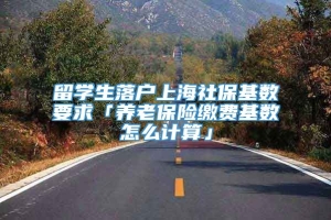 留学生落户上海社保基数要求「养老保险缴费基数怎么计算」