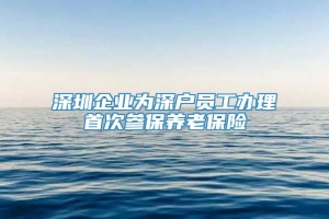 深圳企业为深户员工办理首次参保养老保险