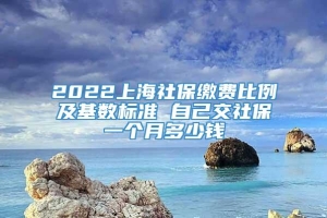 2022上海社保缴费比例及基数标准 自己交社保一个月多少钱