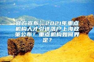 官方宣布】2021年重点机构人才引进落户上海政策公布！重点机构如何界定？