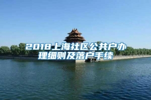 2018上海社区公共户办理细则及落户手续