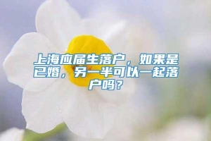 上海应届生落户，如果是已婚，另一半可以一起落户吗？