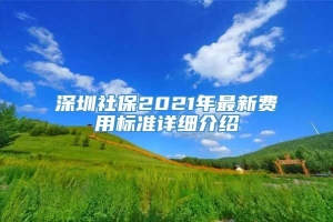 深圳社保2021年最新费用标准详细介绍