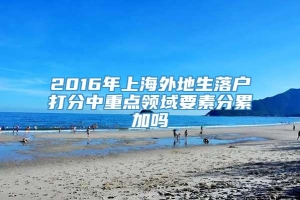 2016年上海外地生落户打分中重点领域要素分累加吗