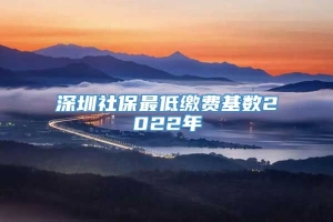 深圳社保最低缴费基数2022年