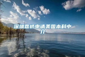 深圳嘉桥申请美国本科中介