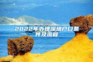 2022年办理深圳户口条件及流程