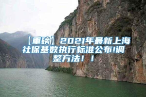 【重磅】2021年最新上海社保基数执行标准公布!调整方法！！