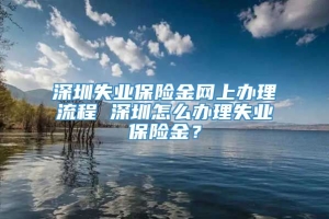 深圳失业保险金网上办理流程 深圳怎么办理失业保险金？