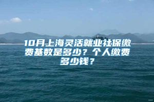 10月上海灵活就业社保缴费基数是多少？个人缴费多少钱？