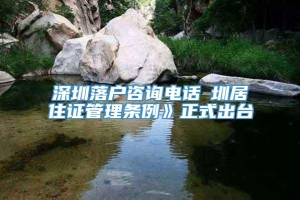 深圳落户咨询电话崓圳居住证管理条例》正式出台