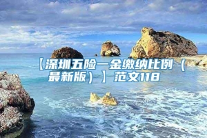 【深圳五险一金缴纳比例（最新版）】范文118
