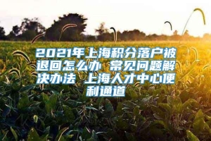 2021年上海积分落户被退回怎么办 常见问题解决办法 上海人才中心便利通道